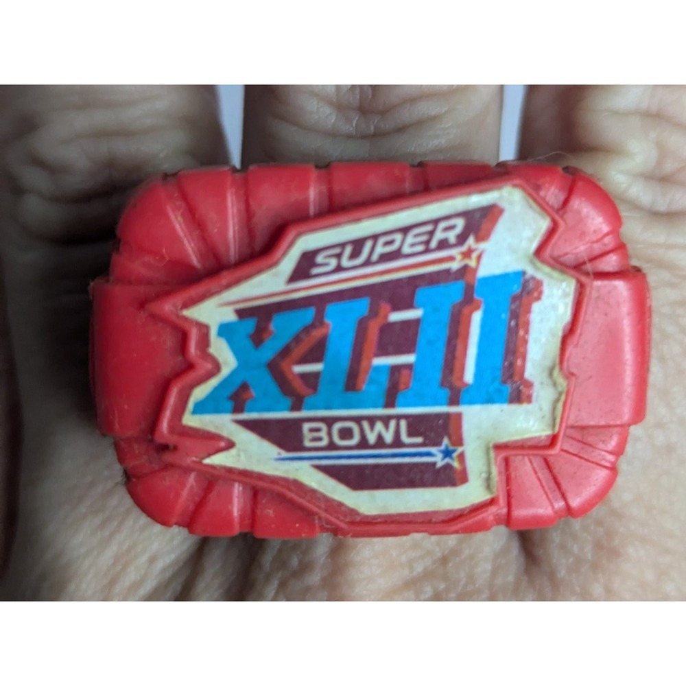 Super Bowl XLII Plastic Ring 2008 New England Patriots Ny Giants football